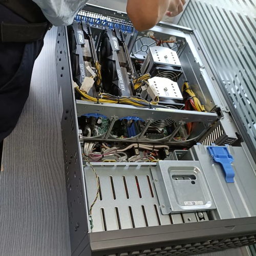 A close-up shot of a high-end mining rig with advanced cooling systems